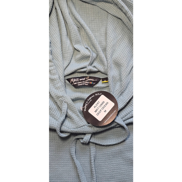 Men's Maui and Sons Hoodie Size M Blue - Picture 3 of 5